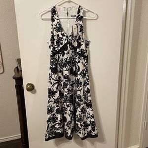 NWT black and white Ann Taylor dress. Size 4.
